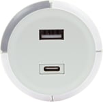 CAPiDi USB Oplader / Timer A+C, White