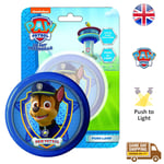 Paw Patrol Push Lamp Night Light For Children Chase Character Blue