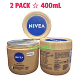 Nivea Body Cream Cocoa Butter Deep Moisture Serum with Vitamin E ~ 2 PACK400ml