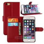 Apple iPhone 6/6S Plus PU Wallet Case Red