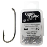 Black Magic Series A Fly Hooks Size 4 Qty 30