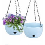 Hängande blomkruka set om 2, Ø 19cm självvattnande hängande korgar