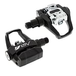 BV Bike 9/16'' Dual Pedals Compatible with Both Shimano SPD and Look Delta- MTB/Spin/Indoor/Exercise Bike Pedals Compatible with Peloton