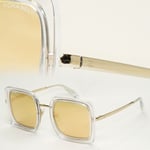 Chanel Sunglasses Square Gold Mirror Transparent Frame 4240 c.660/T6 50mm