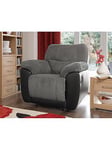 Sienna Fabric/Faux Leather Recliner Armchair