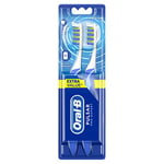 Oral-B Pulsar Pro-Expert Manual Toothbrush Enhanced With Battery Power, 2 Counts, (colours may vary)