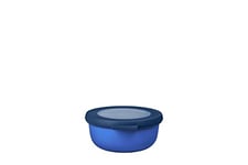 Mepal – Multi Bowl Cirqula Round – Food Storage Container with Lid - Suitable as Airtight Storage Box for The Fridge & Freezer, Microwave Container & Servable Dish – 350 ml – Vivid Blue