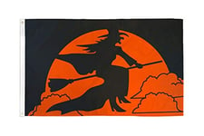 AZ FLAG Drapeau Halloween avec sorcière 150x90cm - Drapeau Happy Halloween 90 x 150 cm - Drapeaux
