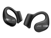 JVC Nearphones HA-NP50T-B, True Wireless Earbuds, Open Ear Design, Active Noise Reduction, Multi-Point, IPX4, Microphone Muting, 38 Hours Runtime, BT 5.3, (Black)