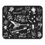 Rock N Roll Elements Collection Home School Game Player Computer Worker MouseMat Mouse Padch