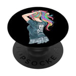 Rock Soul Graphic Designs Tees, Cool Rock & Roll Music Girls PopSockets PopGrip Interchangeable