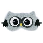 Masque de Nuit Enfant en Peluche, 3D Moelleux Bandeau Yeux Sommeil Enfant Mignon Drôle Bande Dessinée Bandeau de Nuit pour Enfant Adulte Dormir Sieste (19 × 11cm）