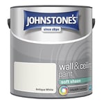 Johnstone's - Wall & Ceiling Paint - Antique White - Soft Sheen Finish - Emulsion Paint - Fantastic Coverage - Easy to Apply - Dry in 1-2 Hours - 12m2 Coverage per Litre - 2.5L