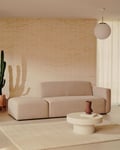 Neom, 2-personers sofa, moderne, nordisk, solidt træ by Kave Home (H: 78 cm. x B: 244 cm. x L: 89 cm., Beige)