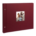 Goldbuch Album Photo Tendance, Bella Vista, 39 X 31 Cm, 40 Noires Pages avec Intercalaires En Verre, Extensibles, Bordeaux, 28972