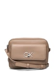 Re-Lock Camera Bag W/Flap Bags Crossbody Bags Beige Calvin Klein