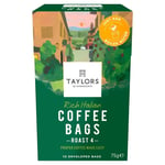 Taylors of Harrogate Fair Trade Roasted Ground Coffee Bags Pack 10's (Rich Italian, 1 Box (10 Bags))