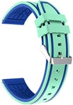 Abasic compatible with Garmin Vivoactive 4 (45MM) / Legacy Saga Darth Vader (45MM) / Legacy Hero First Avenger (45MM) Watch Strap, Soft Silicone Replacement Bands (22mm, Mint Green Blue)