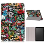 Lenovo Tab M8 cool pattern leather flip case - Graffiti Pattern