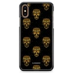 iPhone XS Max Skal - Gold Skulls