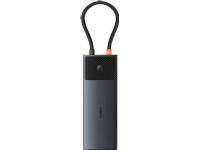 HUB 10w1 Baseus Metal Gleam Series USB-C do USB-C PD / USB-C / 3x USB-A / 2x HDMI / RJ-45 / SD / TF - czarny