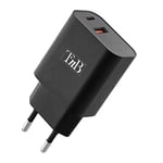 Tnb - Chargeur Secteur USB-C Power Delivery + USB-A Quick Charge 30W - Noir