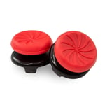 2PCS Non-slip Soft Silicone Thumbstick Joystick Grip High-Rise Caps Covers Extenders Compatible with Sony PlayStation 4 PS4 Game Controller Red
