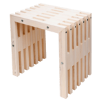 Bänk 45 cm Furu oljad vit