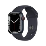 Apple Watch (Series 7) 2021 GPS 41 mm - Aluminium Noir - Bracelet sport Noir