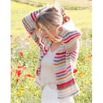 Candy Stripes Cardigan by DROPS Design - Cardigan Strikkeoppskrift str - XX-Large