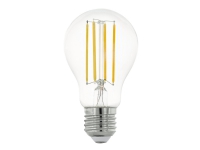 Eglo - LED-glödlampa med filament - form: A60 - E27 - 12 W (motsvarande 100 W) - klass E - varmt vitt ljus - 2700 K - transparent