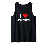I Love Acoustics - Heart - Sound Engineer Music Speakers Tank Top