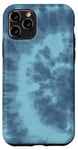 Coque pour iPhone 11 Pro Bleu Marine Spirale Tie-Dye Design Colorful Summer Vibes