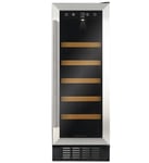 CDA CFWC304SS Stainless Steel Fs/Under Counter 30Cm Wine Cooler, 19 X Bs, Single Temp Zone, Er:G,Rd,