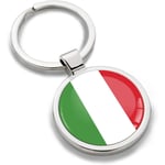 3D Metall Italien Nationell Italiensk Flagg Nyckelring Nyckelring Tillbehör Män Kvinnor Nyckelring Present