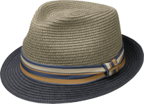 Stetson Licano Toyo Trilby Straw Hat Navy, 59/L