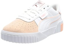 PUMA Women's Cali Layer Remix WN's Sneaker, White (White-Apricot Blush-Sun Kissed Coral), 3.5 UK