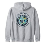 Save The Ocean Gift - Keep The Sea Plastic Free Turtle Zip Hoodie