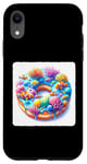 Coque pour iPhone XR Donut comme aquarium coloré Poisson corail glaçage ludique artisanat