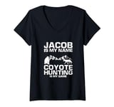 Womens Coyote Wildlife Hunting and Predator Hunting for Jacob V-Neck T-Shirt