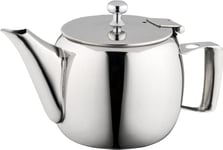 Grunwerg Universal 9000 Series 18/8 Stainless Steel Mirror Polished Tea Pot with Cool Touch Hollow Handle, 14oz