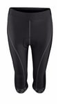 Force Women's 3/4 Lycra Cycling Bike Shorts + Gel Pad Support Black Size Large