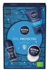 Nivea Men Feel Protected Set (Deep Cleansing Face Wash, Anti-Perspirant & Creme)