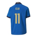 2020-2021 Italy Home Football Soccer T-Shirt (Kids) (Moise Kean 11)