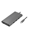 LogiLink USB 3.2 Gen 1 docking station USB-C 10-port PD silver