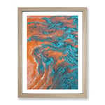 Invincible Abstract Framed Print for Living Room Bedroom Home Office Décor, Wall Art Picture Ready to Hang, Oak A3 Frame (34 x 46 cm)