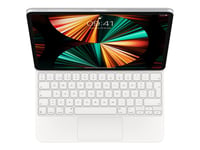 Apple Magic Keyboard - Clavier et étui - avec trackpad - rétroéclairé - Apple Smart connector - QWERTY - R.-U. - blanc - pour 12.9-inch iPad Pro (3ème génération, 4ème génération, 5ème...