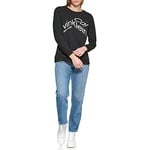 Calvin Klein Women's Sweatshirt Crew Neck, Black, Small