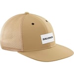 Salomon Trucker Unisex Cap with Flat Visor, Soft and Breathable Mesh, Recycled Fibers, Protect from the Sun, Bold Style, Yellow, Small/Medium