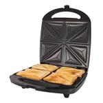 Quest Quad Sandwich Toaster / 4 Portion, 8 Slice Non-Stick Toastie Maker / 1100W